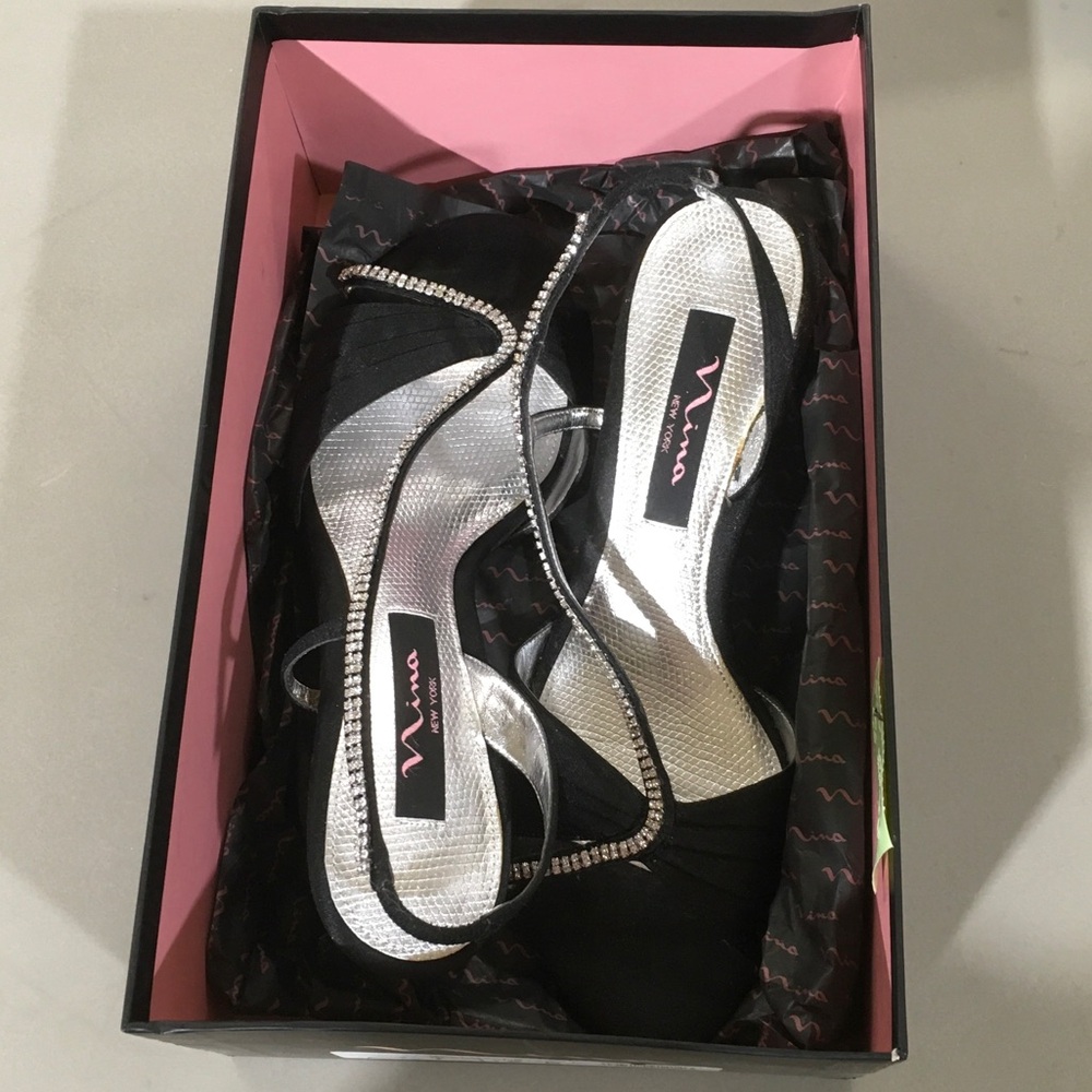 Nina Black and Silver Heels